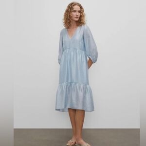Club Monaco Sky Blue Long Sleeve Dress